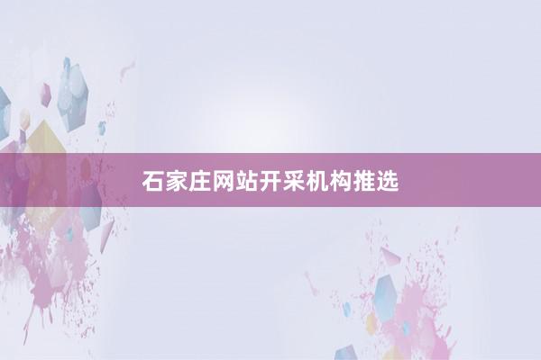 石家庄网站开采机构推选